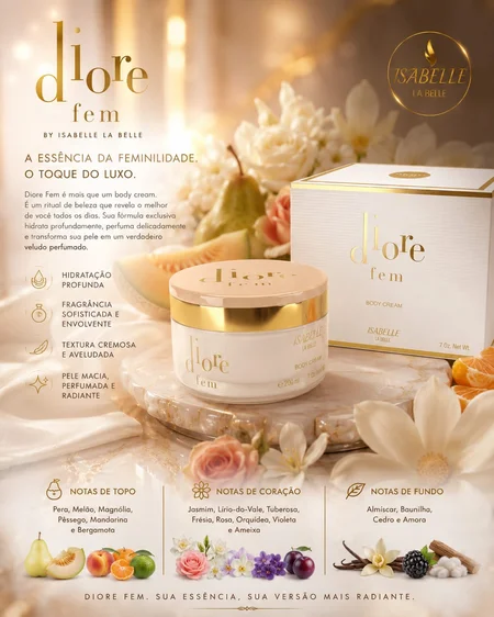 Isabelle La Belle - Body Cream Diore Fem 200ml Feminino