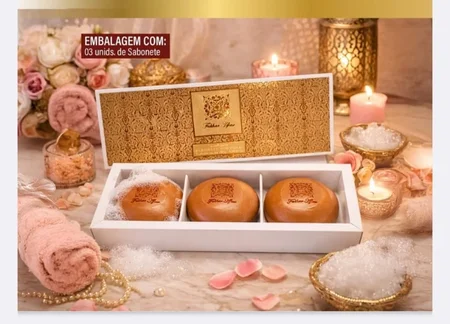 Afeer of Arabian - Kit Sabonete Fakhar Rose com 3 unidades de 150g