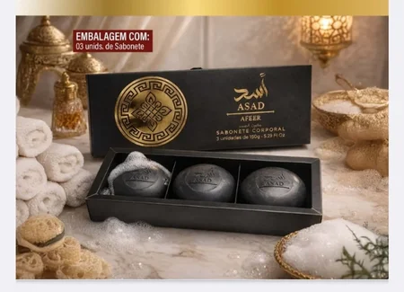 Afeer of Arabian - Kit Sabonete Asad com 3 unidades de 150g