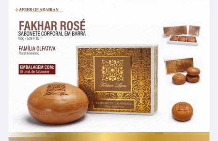 Afeer of Arabian - Sabonete Fakhar Rose com 1 unidade 150g