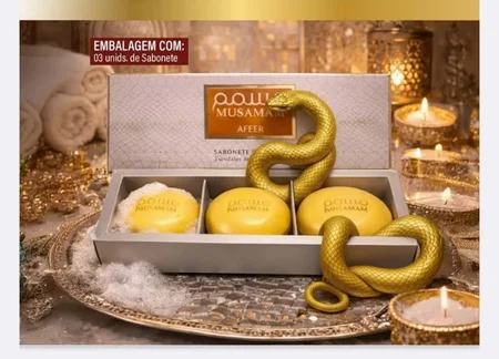 Afeer of Arabian - Kit Sabonete Musamam White com 3 unidades de 150g