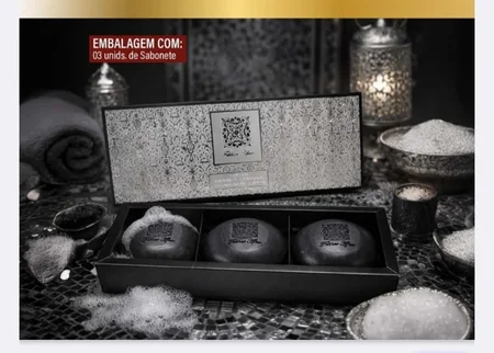 Afeer of Arabian - Kit Sabonete Fakhar Black com 3 unidades de 150g