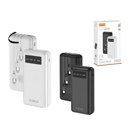 Power Bank 20000mAh 3.1A AGOLD BTE-30