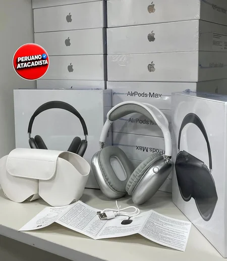 Apple Air Pods Max Linha premium luxury com bolsa de courino