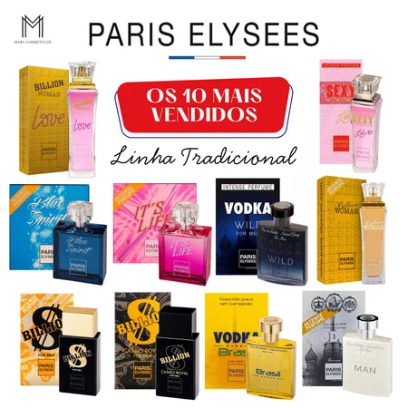 Kit Iniciante - 10 mais vendidos da Paris Elysees Tradicional + Amostras