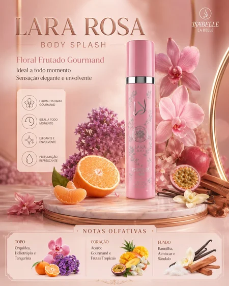 Isabelle La Belle - Body Splash Lara Rosa 300ml Feminino