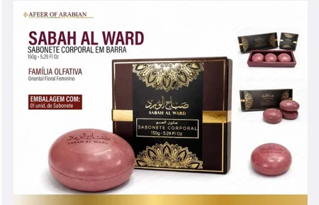 Afeer of Arabian - Sabonete Sabah Al Ward com 1 unidade 150g