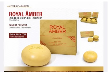 Afeer of Arabian- Sabonete Royal Amber com 1 unidade 150g