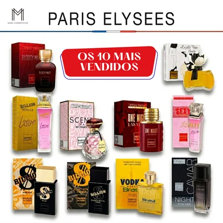 Kit Iniciante - 10 mais vendidos da Paris Elysees + Amostras