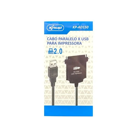 Cabo paralelo x USB para impressora 2.0 KNUP KP-AD150