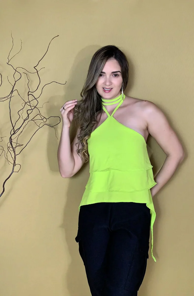 Cropped duna de bata Ref 910 verde
