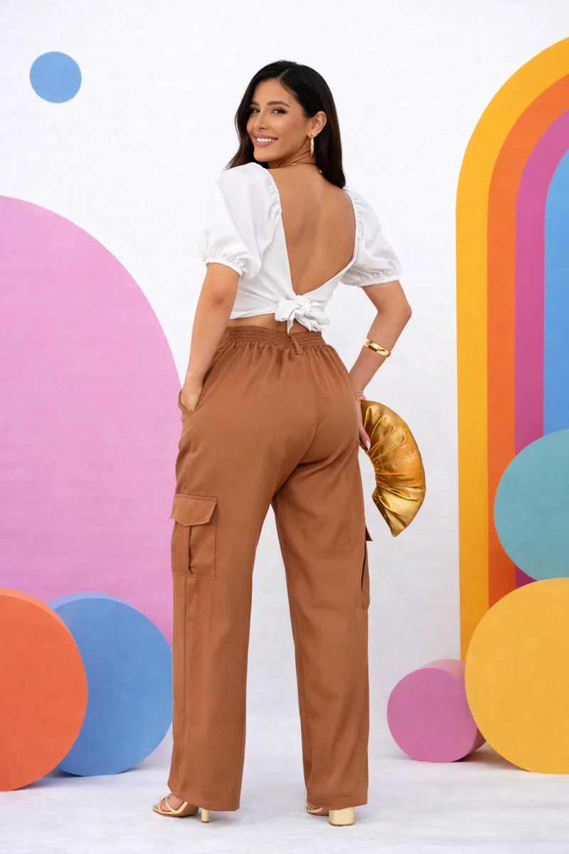 Calça pantalona cargo ref 806 — vista 2