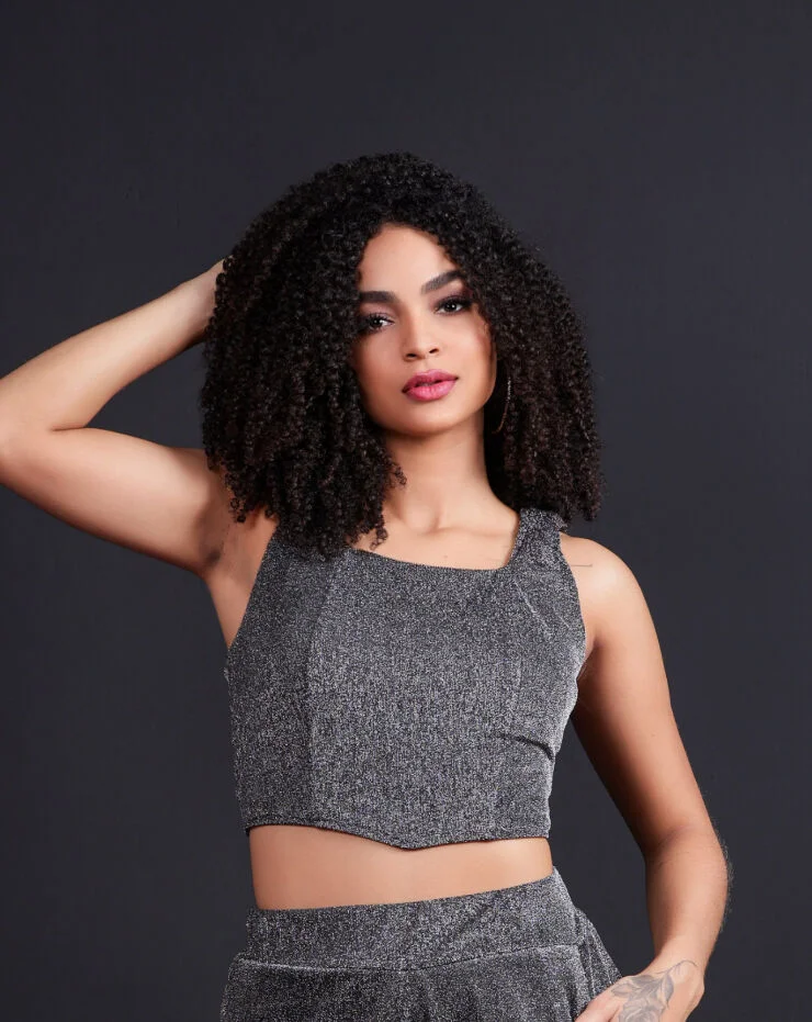 Cropped Lurex Ref 901 preto