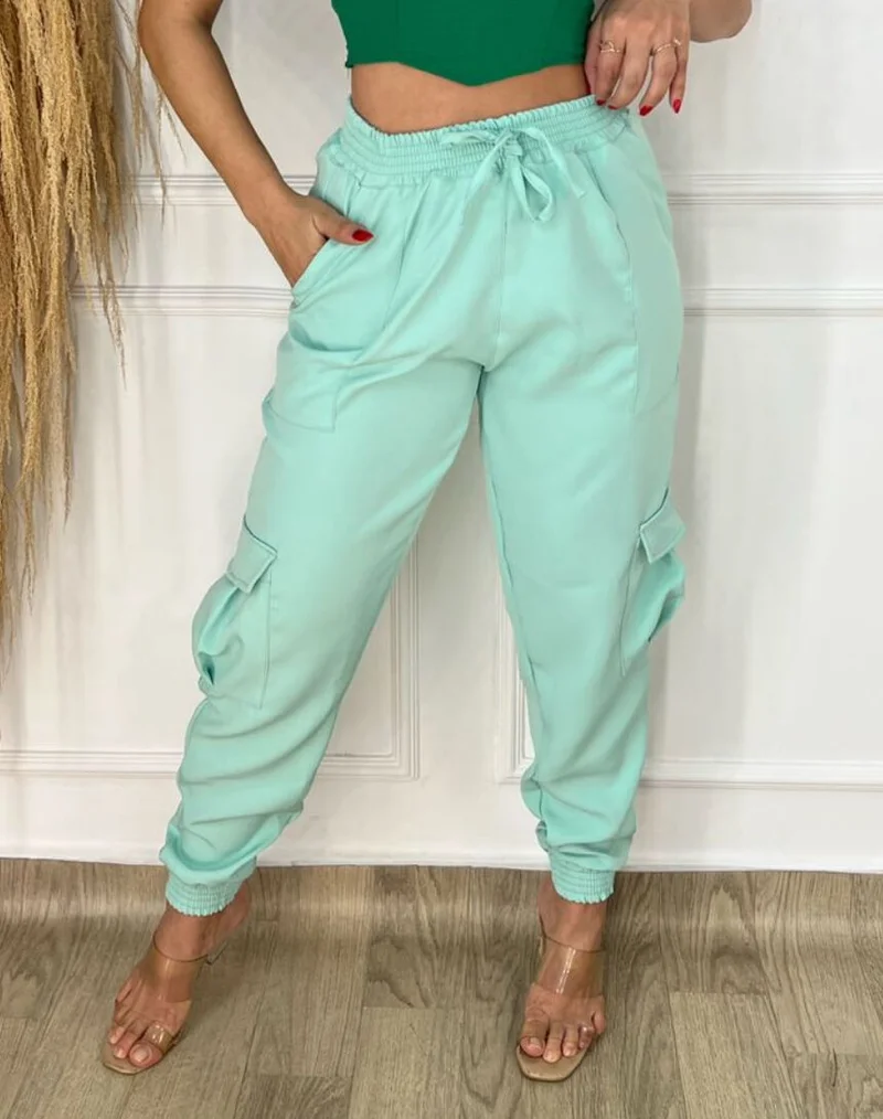 Calça ref 706 verde — vista 3