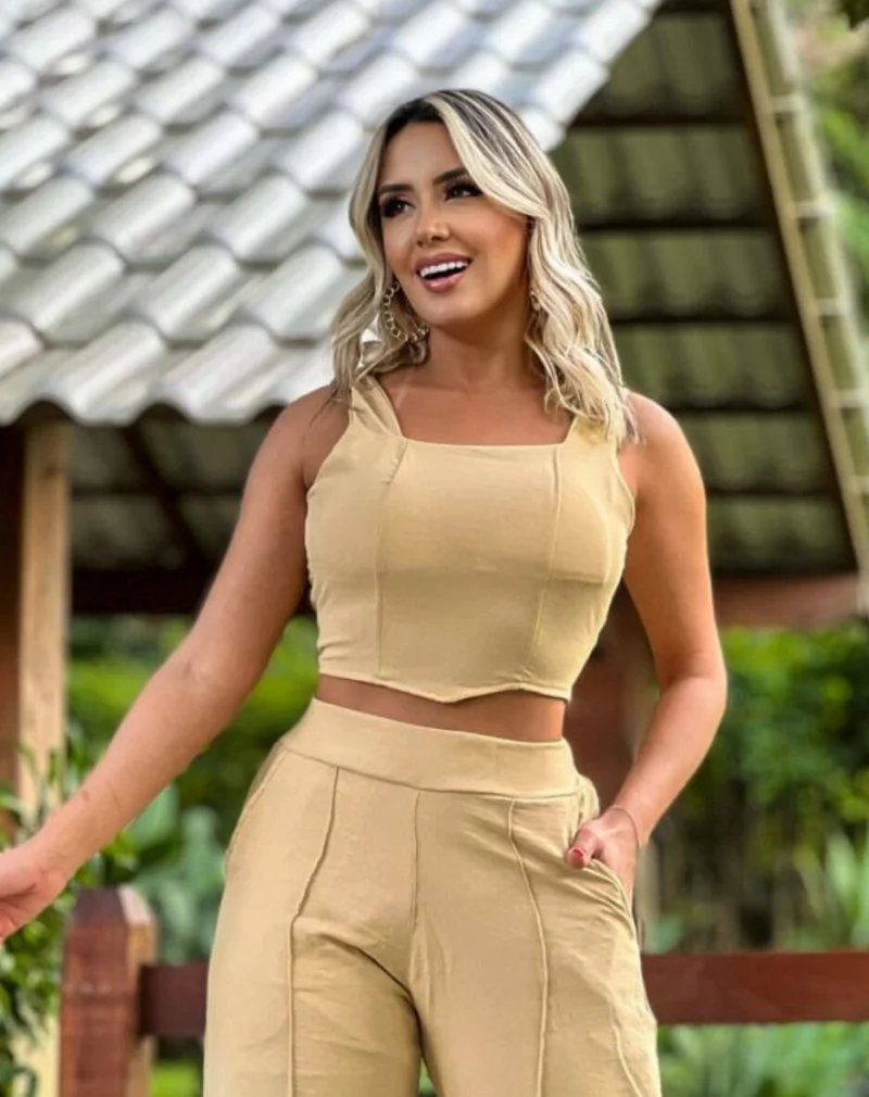 Cropped duna Ref 901 bege