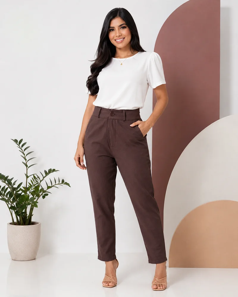Calça social ref 813 marrom