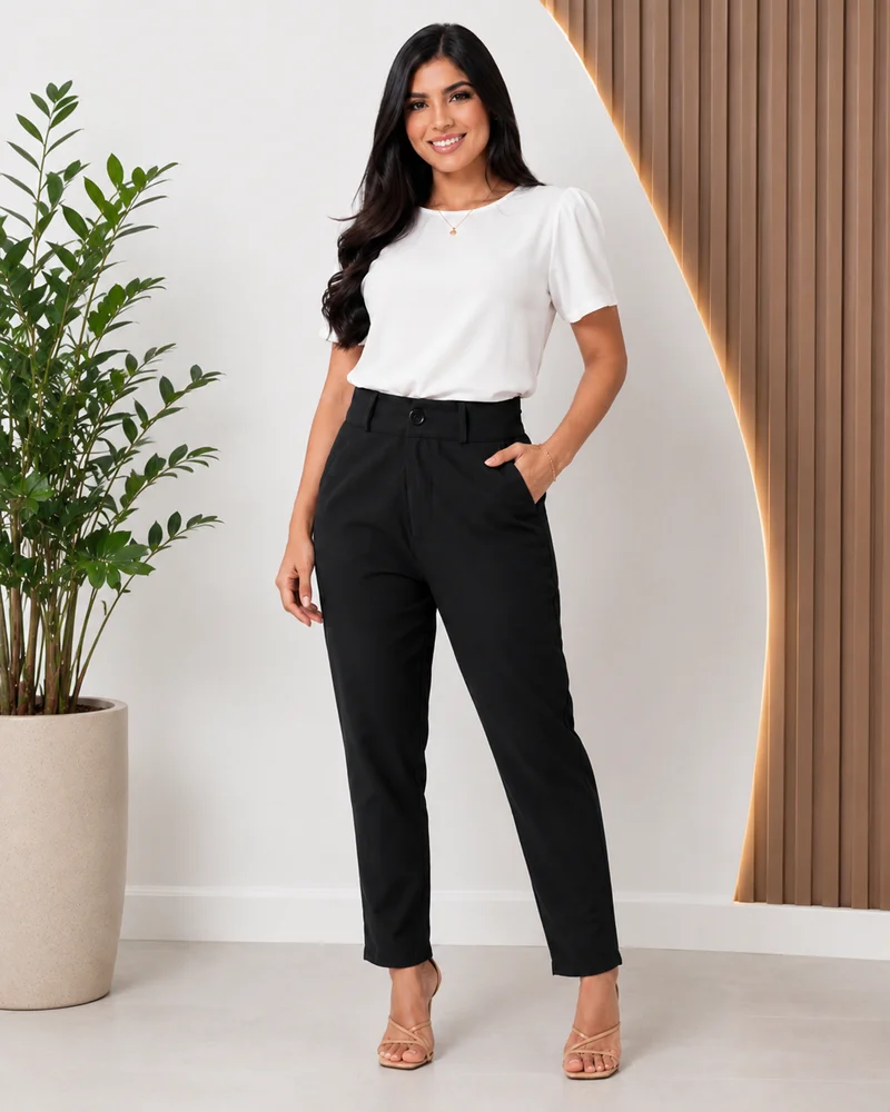 Calça social ref 813 preto — vista 2