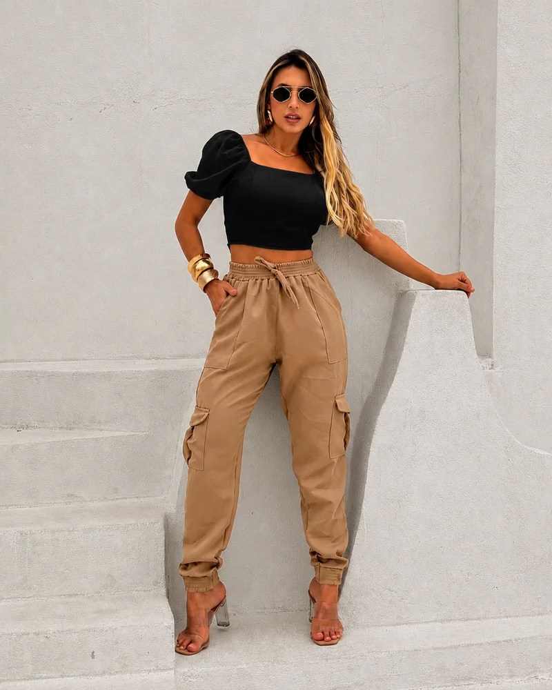 Calça ref 706 bege — vista 3