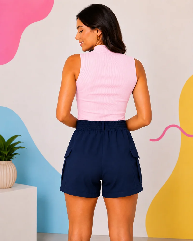 Short cargo ref 208 azul marinho — vista 2