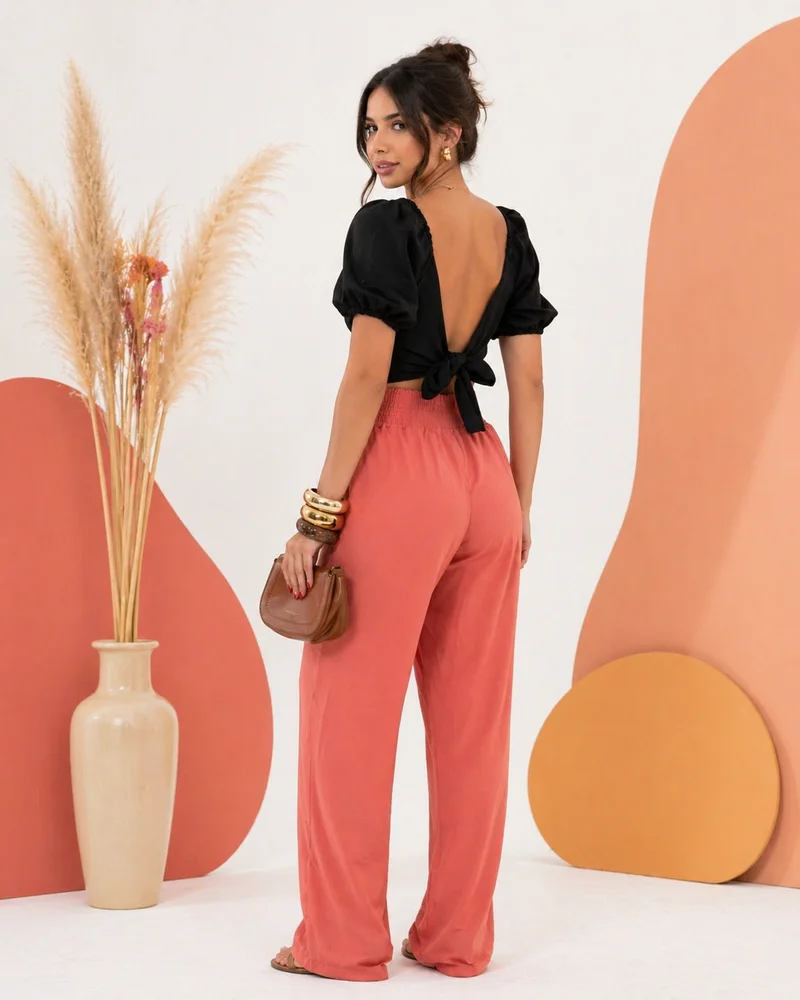 Calça pantalona forrada ref 809 — vista 2